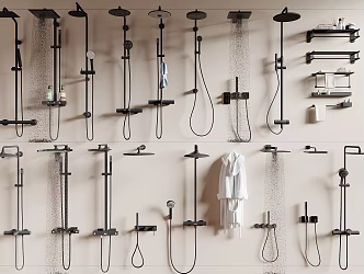 Shower Top Shower Towel Rack Bathroom Hardware 3d model