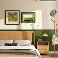 Oil Paintings Of Yellow Flowers In Vase And Green Field Sheep For Bedroom Wall Decor