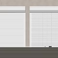 White Commercial Roller Shutters With Slatted Design For Storefront 3d model