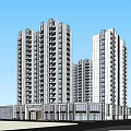 Modern High Rise Residential Buildings With Contemporary Exterior Design And Balcony Features