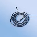 Black Flexible Coiled Cable With USB Connector Durable And Portable Daily Household Accessory