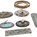 Water Fountain Various Decorative Designs With Metal Structures And Different Shapes
