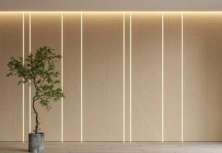 Modern wall panel wood veneer wall panel wall panel 3d model