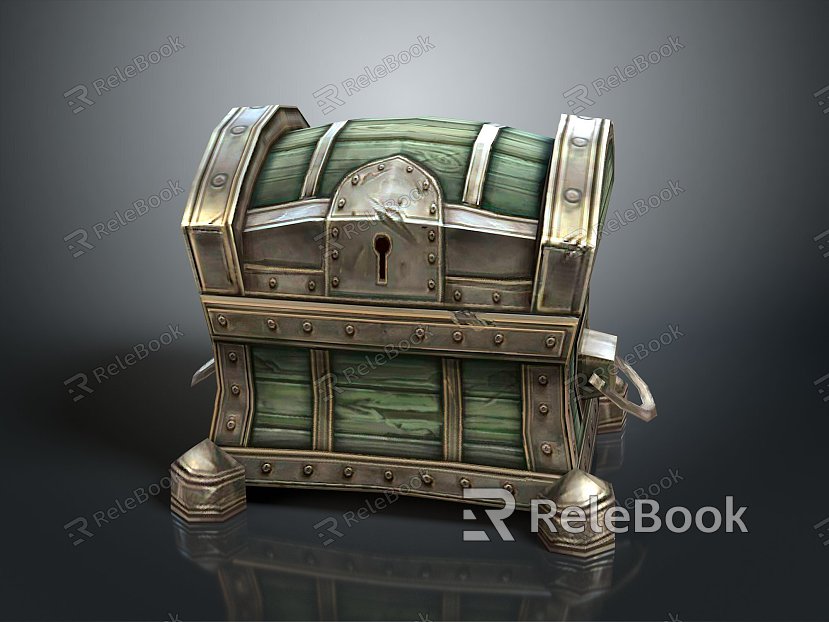 Modern Cartoon Chest Treasure Chest Treasure Chest Jewelry Chest model