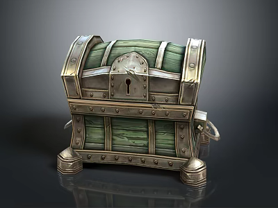 Modern Cartoon Chest Treasure Chest Treasure Chest Jewelry Chest 3d model