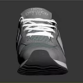 New Balance Gray And Blue Casual Running Shoes With White Laces And Rubber Sole