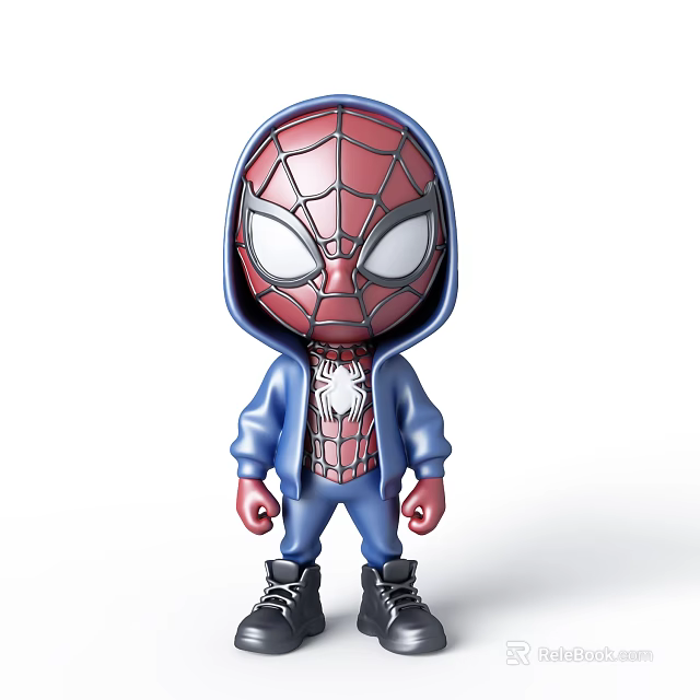Spider Man Themed Decorative Ornament Set With Stylish Hoodie And Red Blue Design 3d model 