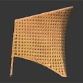 Modern Wicker Outdoor Chair With Armrest And Natural Color Design