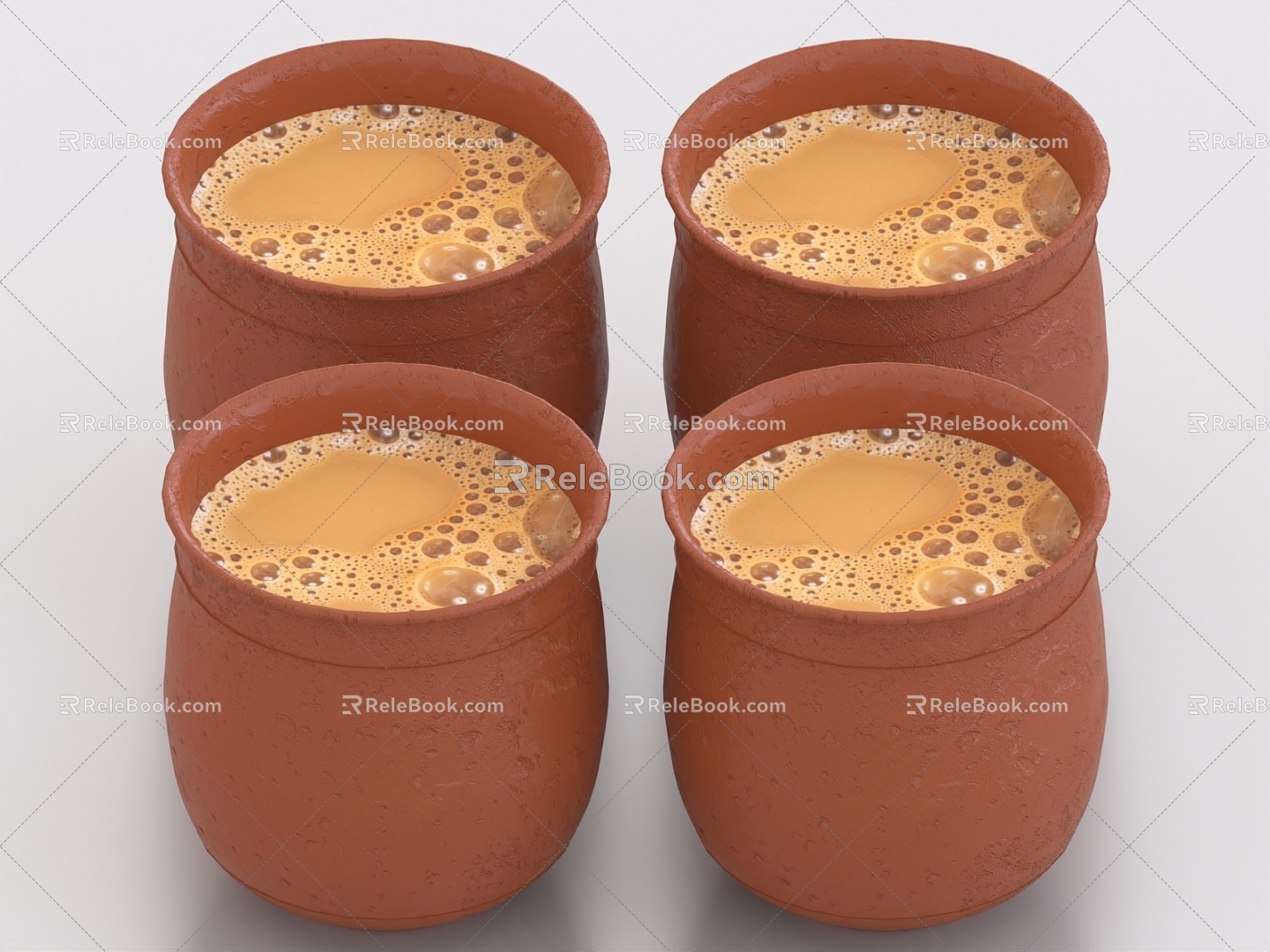 Pottery Pot Pottery Pot Tea Cup Soup Medicine Coffee Chinese Medicine Tea Boils Medicine Pot 3d model