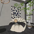 Modern Single Sofa Bubble Sofa Single 3d model