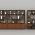 Traditional Wooden Antique Display Shelf with Vases Books and Decorative Items