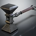 Sturdy Metal Hardware Tool Hammer with Leather Handle and Durable Construction Design for DIY Projects