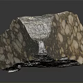 Natural Wood Stone Decorative Piece With Unique Texture And Green Accent For Interior Design