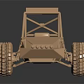 Golden Off Road Utility Vehicle With Frame Structure And Large Tires