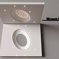 Modern Ceiling Design With Round Recessed Light And Multiple LED Spotlights