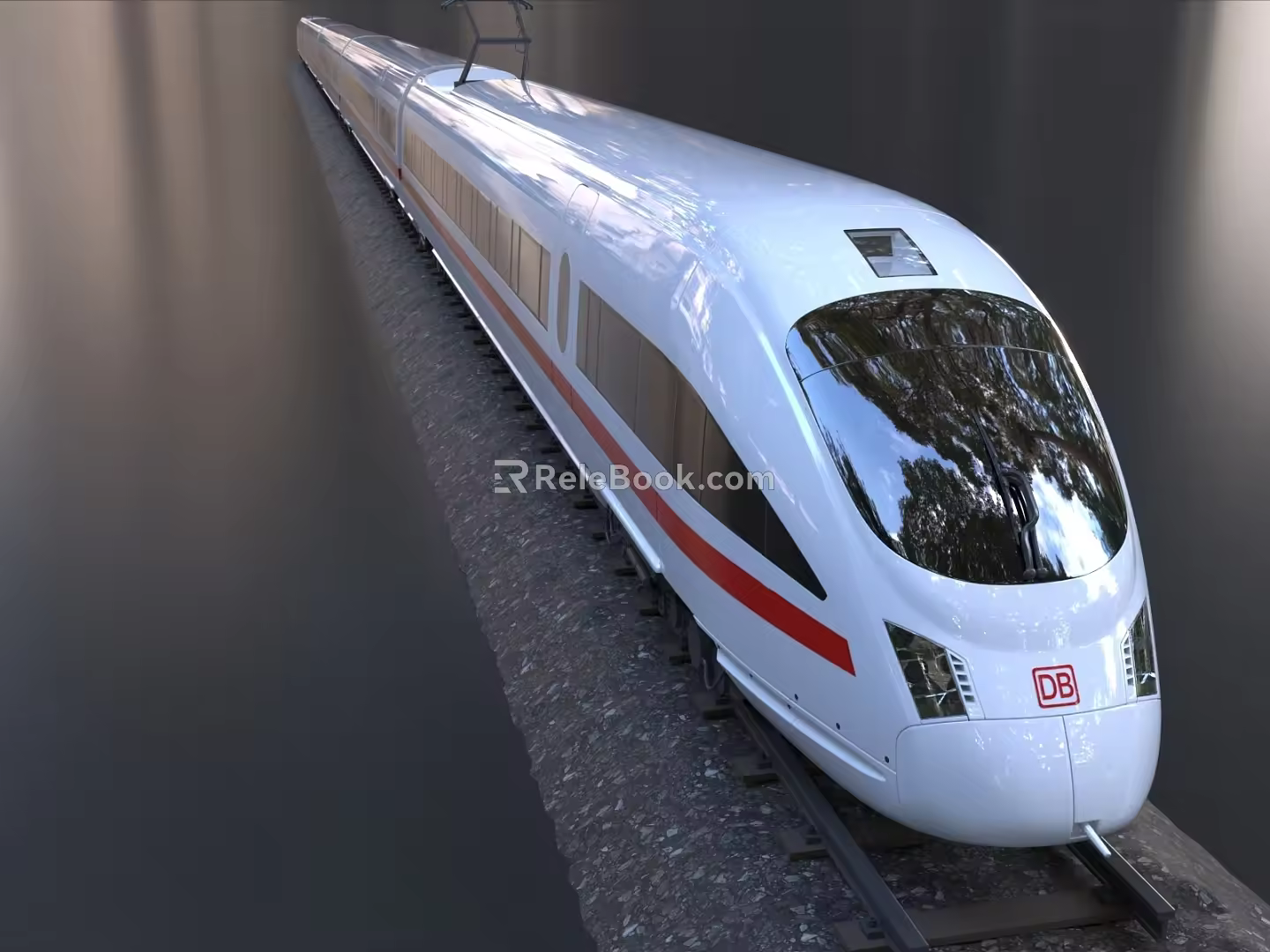 High-speed rail EMU train intercity train 3d model