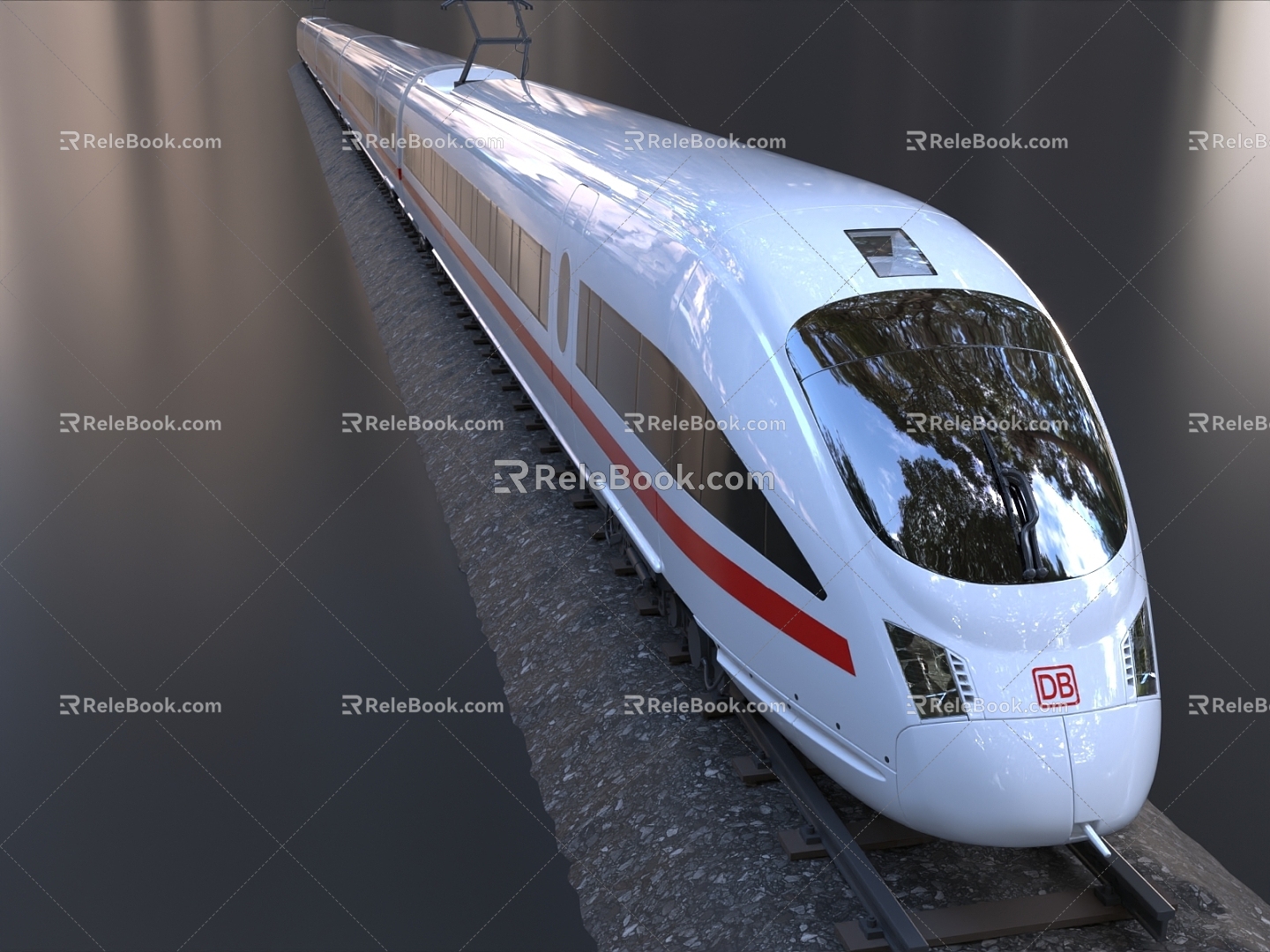 High-speed rail EMU train intercity train 3d model