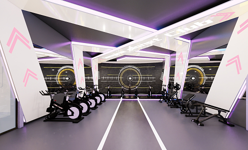 Modern Gym Tech Planet Trend Gym 3d model