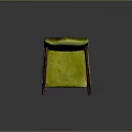Elegant Green Velvet Lounge Chair With Wooden Arms And Vintage Design