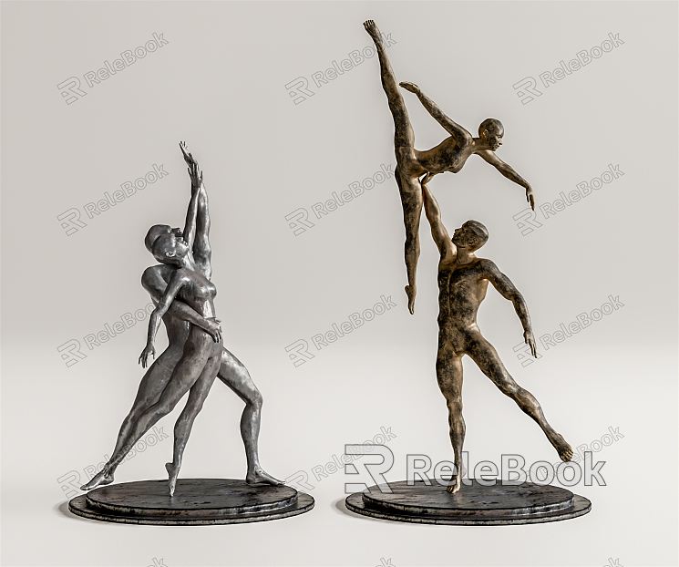 modern city sculpture movement figure sculpture model