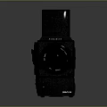 Vintage Black Rolleiflex Camera With Leather Surface Lens And Viewfinder