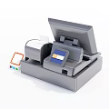 Modern Commercial POS System With Touchscreen Display Keyboard And Receipt Printer For Retail Use 3d model