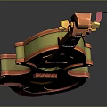Colorful Decorative Violin Instrument With Pink Ribbon And 3D Model Design