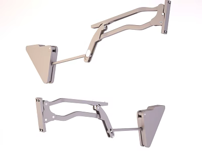 Modern Wall Mounted Metal Storage Shelf With Adjustable Brackets For Home Organization 3d model