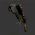 Bronze Owl Statue With Spreading Wings In Flight On White Background