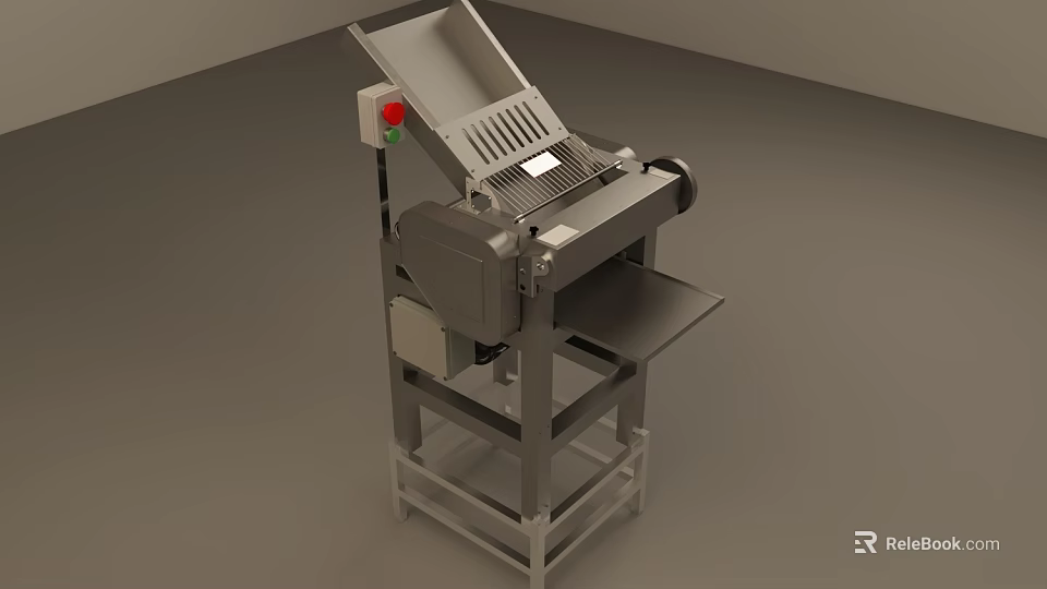 Restaurant Commercial Dough Press Machine With Metal Frame And Control Panel 3d model