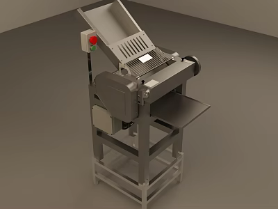 Restaurant Commercial Dough Press Machine With Metal Frame And Control Panel 3d model