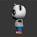 Cute Panda Doll With Open Arms Wearing Colorful T Shirt Blue Pants Red Shoes