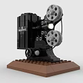 Lego Model Vintage Movie Projector With Black Body Brown Base And Legoland Logo