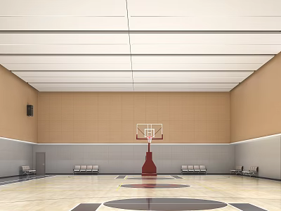modern basketball hall 3d model