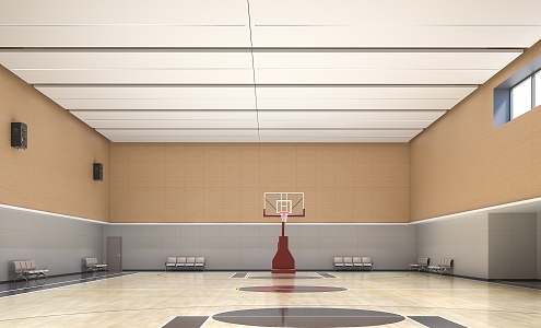 modern basketball hall 3d model