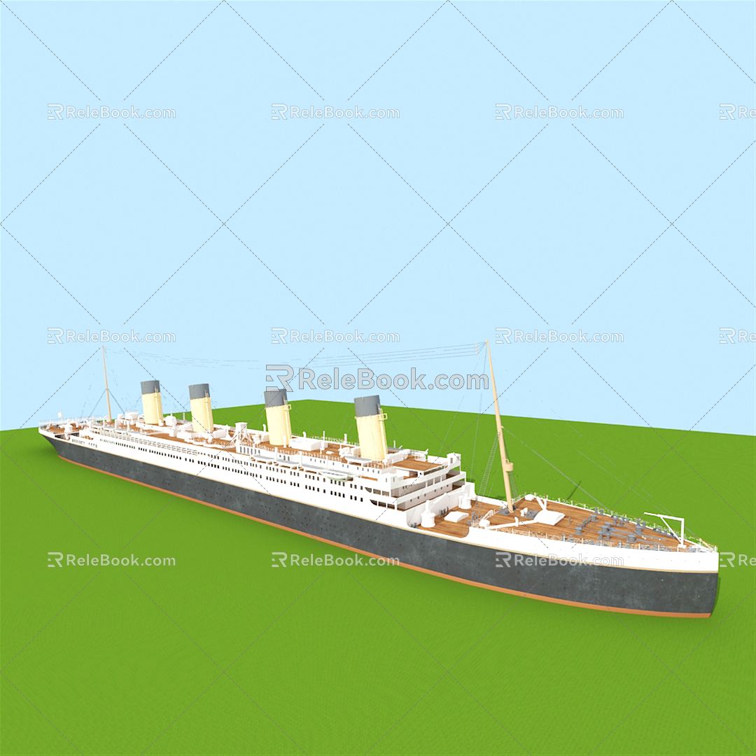 Modern cruise ship Titanic luxury cruise ship 3d model