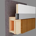 Modern node stone wall construction process node 3d model