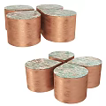 Modern Copper Cylindrical Coffee Table Set With Marble Top And Stylish Design 3d model