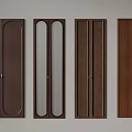 Various Designed Wooden Doors In Dark Brown With Different Panel Styles