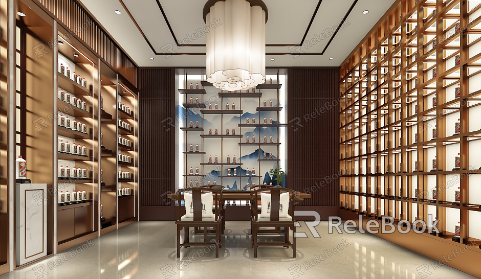 Stainless steel liquor store Maotai store model