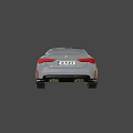 White BMW M Coupe with Black Red Stripes Sporty Design and Black Wheels