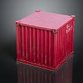 Heavy Duty Red Metal Shipping Container As Logistics Transport Storage Equipment