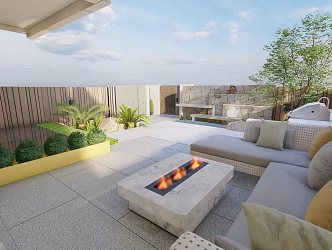 Modern Garden Courtyard 3d model