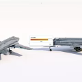 Two Gray Fighter Jets Parked With Number 95 On Fuselage White Background 3d model