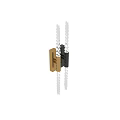 Modern Wall Light With Black Rectangular Body And Braided Metal Chain Design