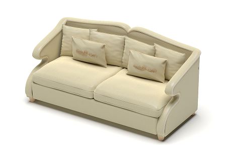 Modern double sofa 3d model