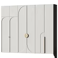 Modern White Wardrobe With Sleek Metal Handles And Minimalist Design For Contemporary Home
