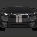 Classic Black Race Car With White Stripes And Number 2 Design