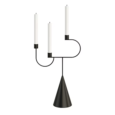 Modern candlestick lamp 3d model