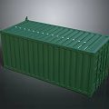 Green Cargo Shipping Container With Top Ridge Structure And Side Access Doors